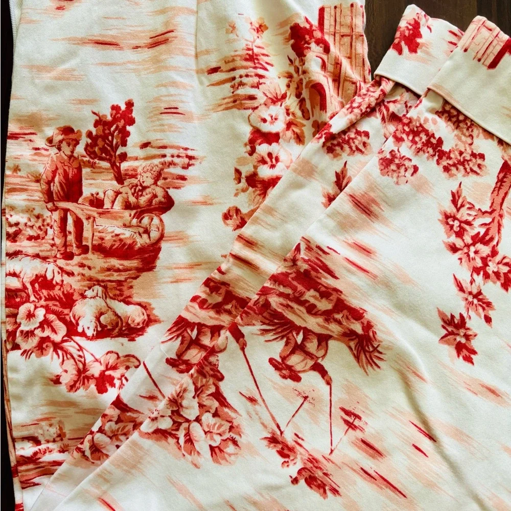 Vintage Bill Blass Sz 14 Chinoserie Patterned High Waist Cropped Pants - Picture 4 of 10